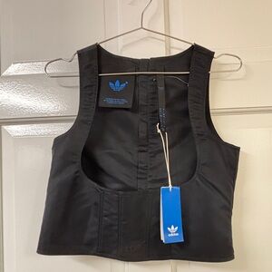 NWT Adidas Black Corset Zipper Vest
